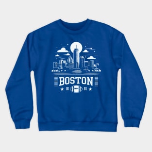 Boston Football // Vintage Skyline Crewneck Sweatshirt